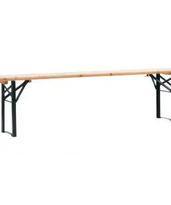 vidaXL Folding Beer Table with 2 Benches 177 cm Pinewood
