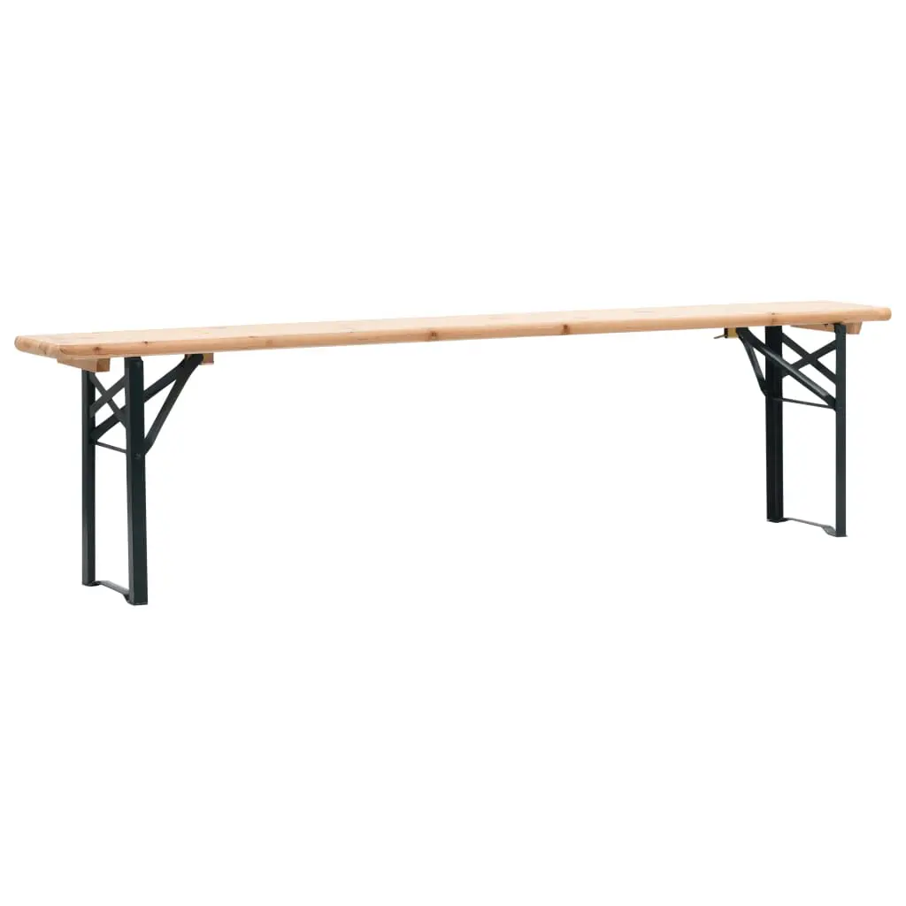 vidaXL Folding Beer Table with 2 Benches 177 cm Pinewood
