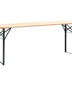 vidaXL Folding Beer Table with 2 Benches 177 cm Pinewood