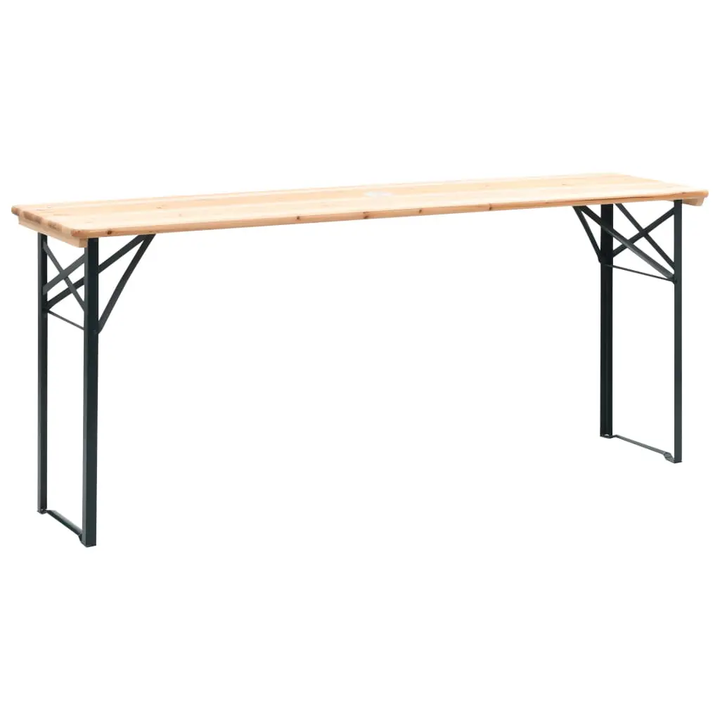 vidaXL Folding Beer Table with 2 Benches 177 cm Pinewood