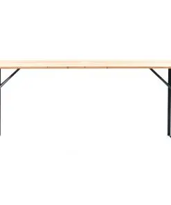 vidaXL Folding Beer Table with 2 Benches 177 cm Pinewood