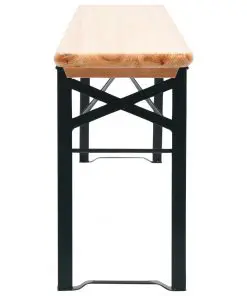 vidaXL Folding Beer Table with 2 Benches 177 cm Pinewood