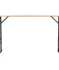 vidaXL Folding Beer Table 169x50x75/105 cm Pinewood