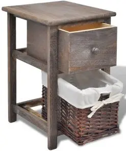 vidaXL Bedside Cabinets 2 pcs Wood Brown