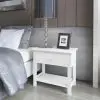 vidaXL Bedside Cabinet Wood White