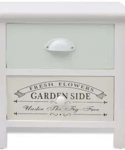 vidaXL French Bedside Cabinet Wood