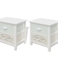 vidaXL French Bedside Cabinets 2 pcs Wood