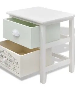 vidaXL French Bedside Cabinets 2 pcs Wood