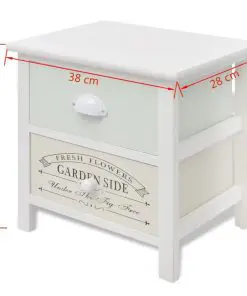 vidaXL French Bedside Cabinets 2 pcs Wood