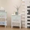 vidaXL French Storage Cabinet 3 Drawers Wood