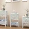 vidaXL French Storage Cabinet 4 Drawers Wood