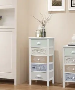 vidaXL French Storage Cabinet 5 Drawers Wood