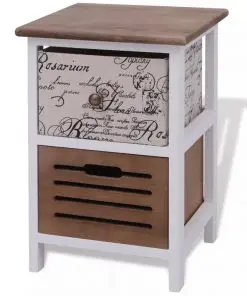 vidaXL Bedside Cabinet Wood