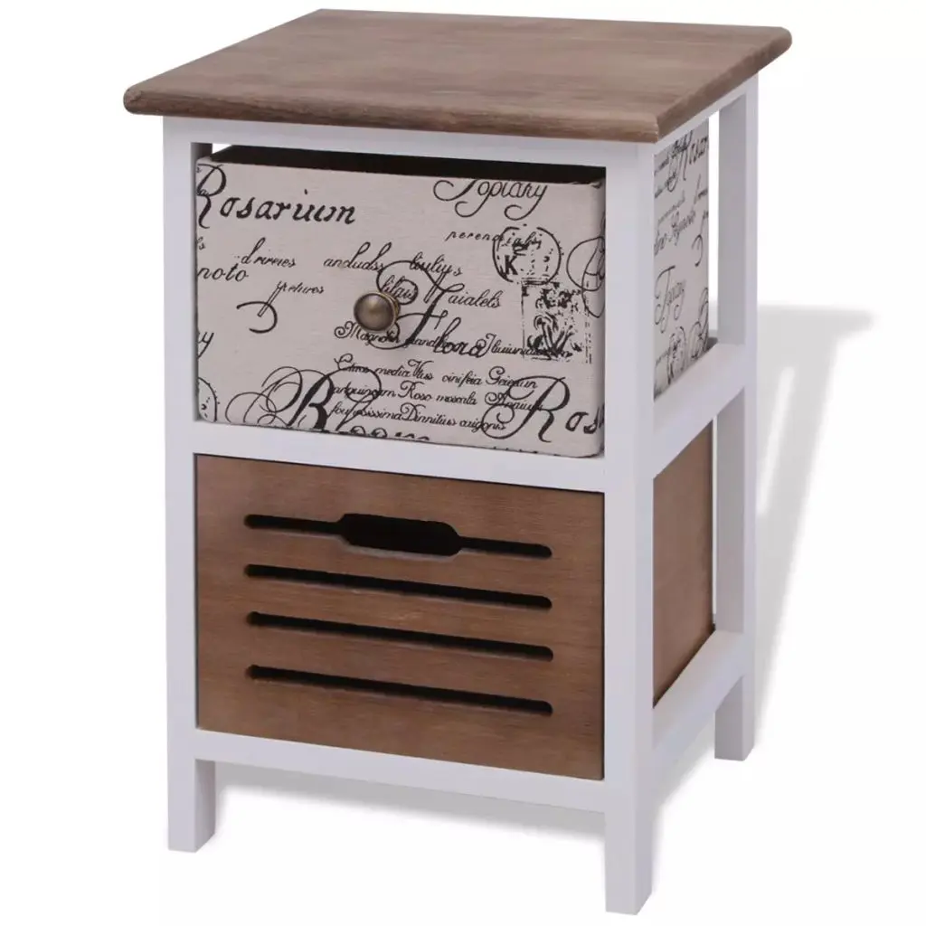 vidaXL Bedside Cabinet Wood