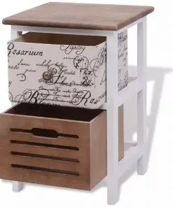 vidaXL Bedside Cabinet Wood