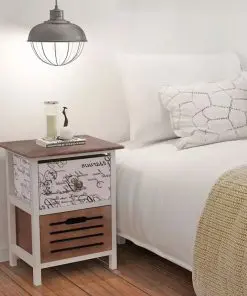 vidaXL Bedside Cabinet Wood