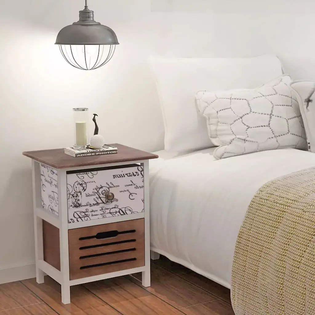 vidaXL Bedside Cabinet Wood