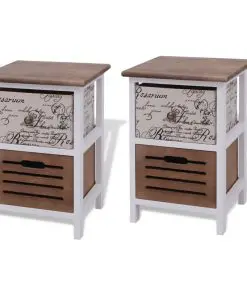 vidaXL Bedside Cabinets 2 pcs Wood