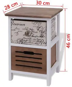 vidaXL Bedside Cabinets 2 pcs Wood