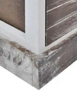 vidaXL Bedside Cabinet Brown and White