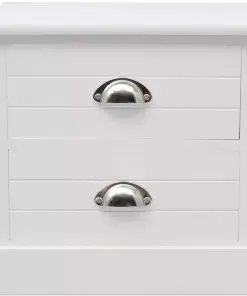 vidaXL French Bedside Cabinet White
