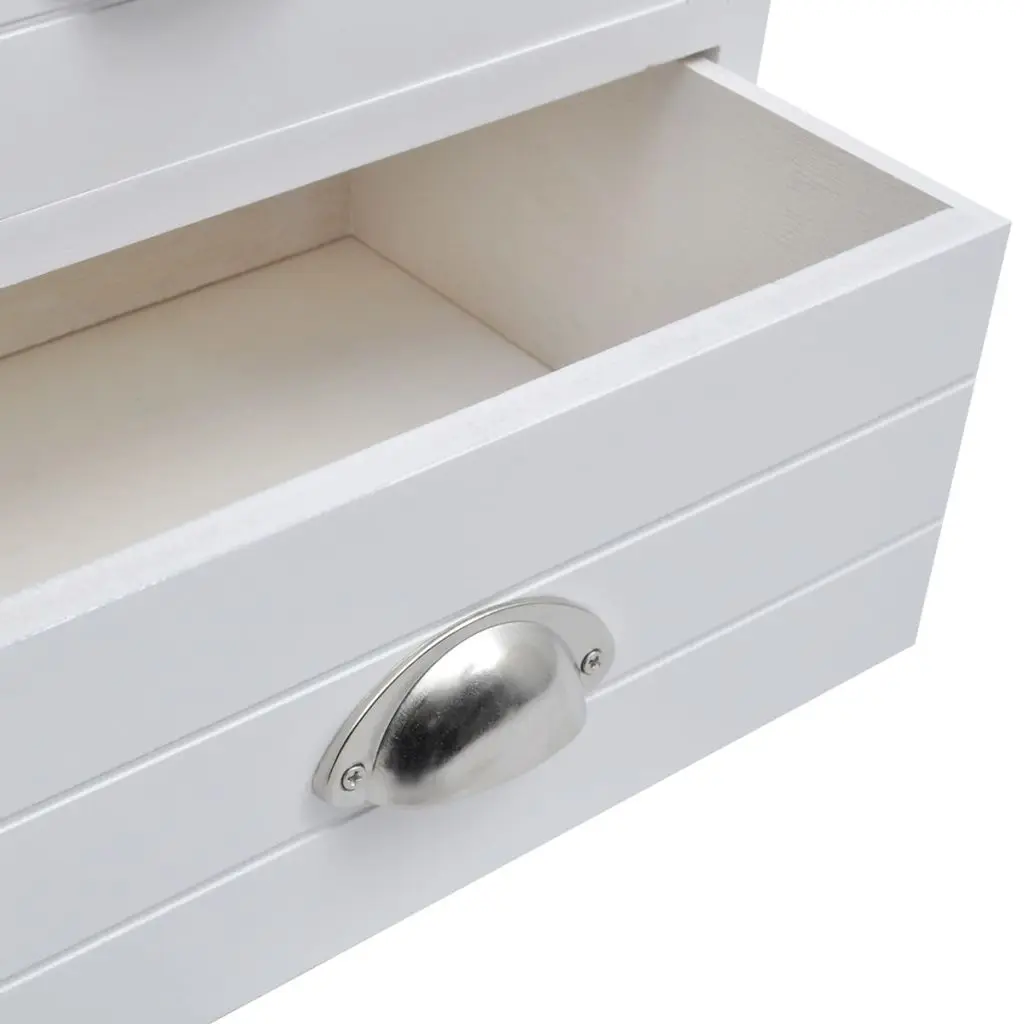 vidaXL French Bedside Cabinet White