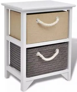 vidaXL Bedside Cabinet Wood