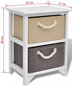 vidaXL Bedside Cabinet Wood