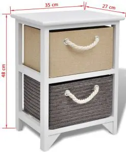 vidaXL Bedside Cabinets 2 pcs Wood