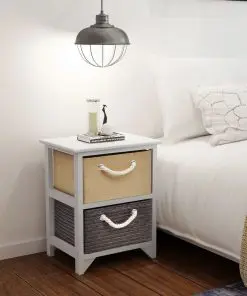 vidaXL Bedside Cabinets 2 pcs Wood