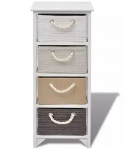 vidaXL Storage Cabinet 4 Drawers Wood