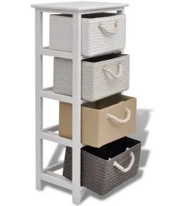 vidaXL Storage Cabinet 4 Drawers Wood