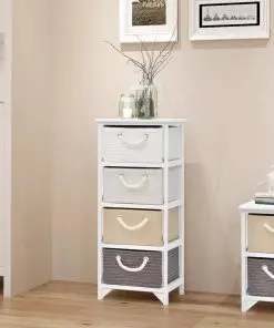 vidaXL Storage Cabinet 4 Drawers Wood