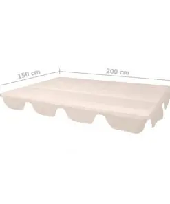 vidaXL Replacement Canopy for Garden Swing Beige 226×186 cm