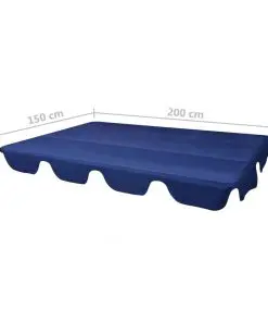 vidaXL Replacement Canopy for Garden Swing Blue 226×186 cm