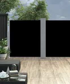vidaXL Retractable Side Awning Black 160×600 cm