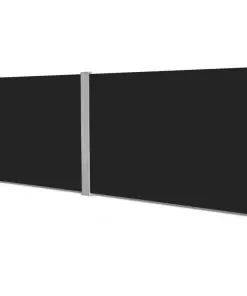 vidaXL Retractable Side Awning 180×600 cm Black