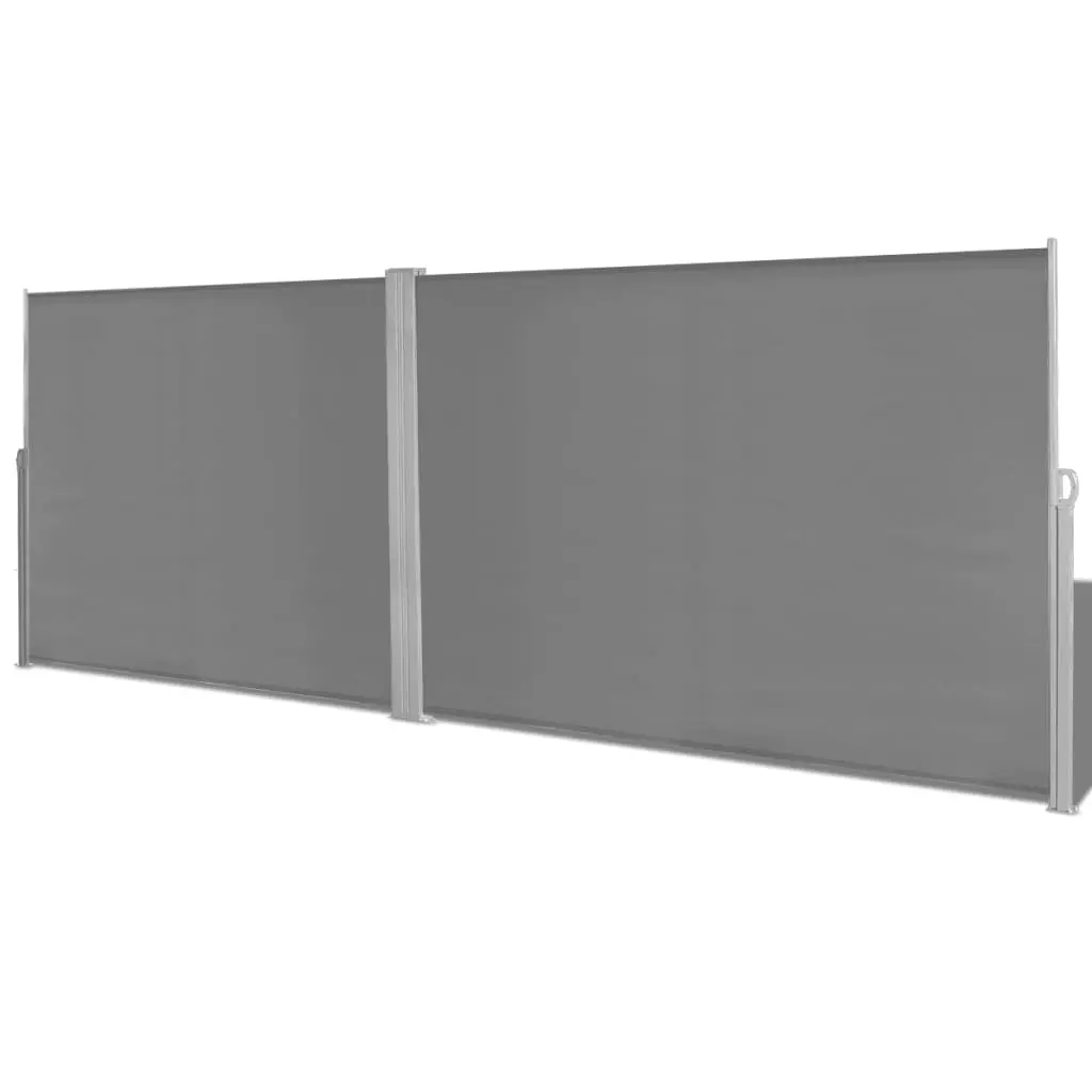 vidaXL Retractable Side Awning 180×600 cm Grey