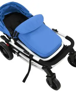 vidaXL 2-in-1 Baby Stroller/Pram Aluminium Blue and Black