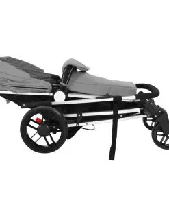 vidaXL 2-in-1 Baby Stroller/Pram Aluminium Grey and Black