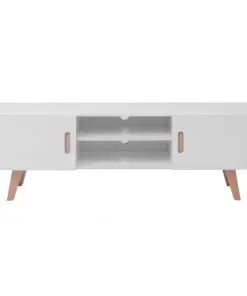 vidaXL TV Stand MDF 150x35x48.5 cm High Gloss White