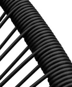 vidaXL Outdoor Rocking Chair Black Poly Rattan