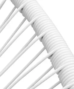 vidaXL Outdoor Rocking Chair White Poly Rattan