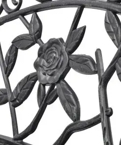 vidaXL Garden Bench 100 cm Cast Aluminium Green