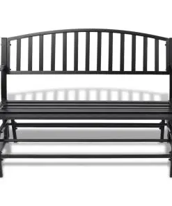 vidaXL Swing Bench Black Steel