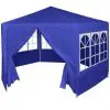 vidaXL Marquee with 6 Side Walls Blue 2×2 m