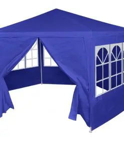 vidaXL Marquee with 6 Side Walls Blue 2×2 m
