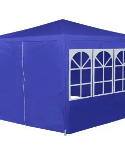 vidaXL Marquee with 6 Side Walls Blue 2×2 m