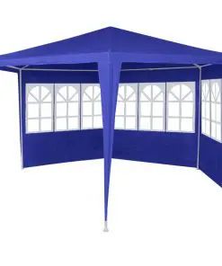 vidaXL Marquee with 6 Side Walls Blue 2×2 m