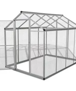 vidaXL Outdoor Aviary Aluminium 178x242x192 cm